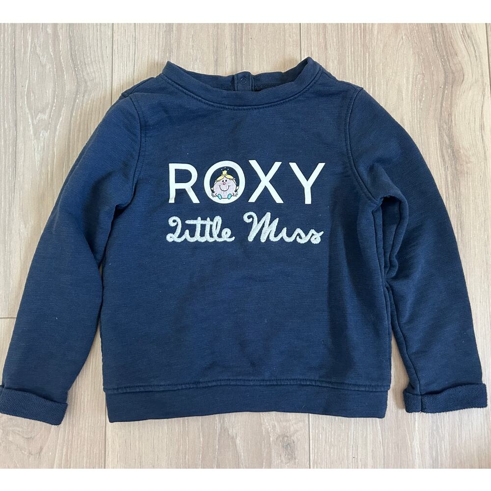 Roxy Little Miss Girls Navy Blue Pullover Sweatshirt Size 2